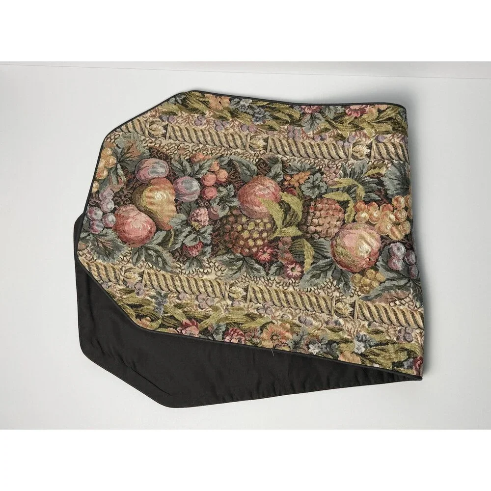 Vintage Tapestry Table Runner Fruit Floral 33.5 x 12.5